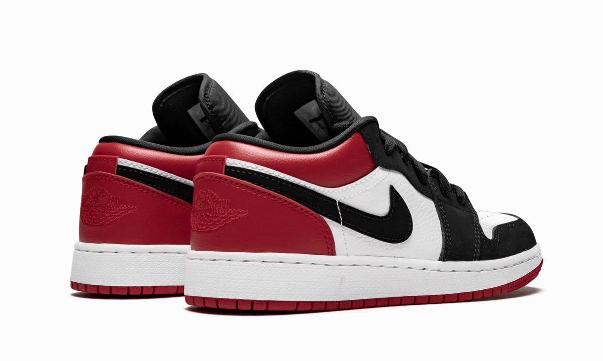 Breathable piece Contoured Sole Air Jordan 1 Low GS "Black Toe"