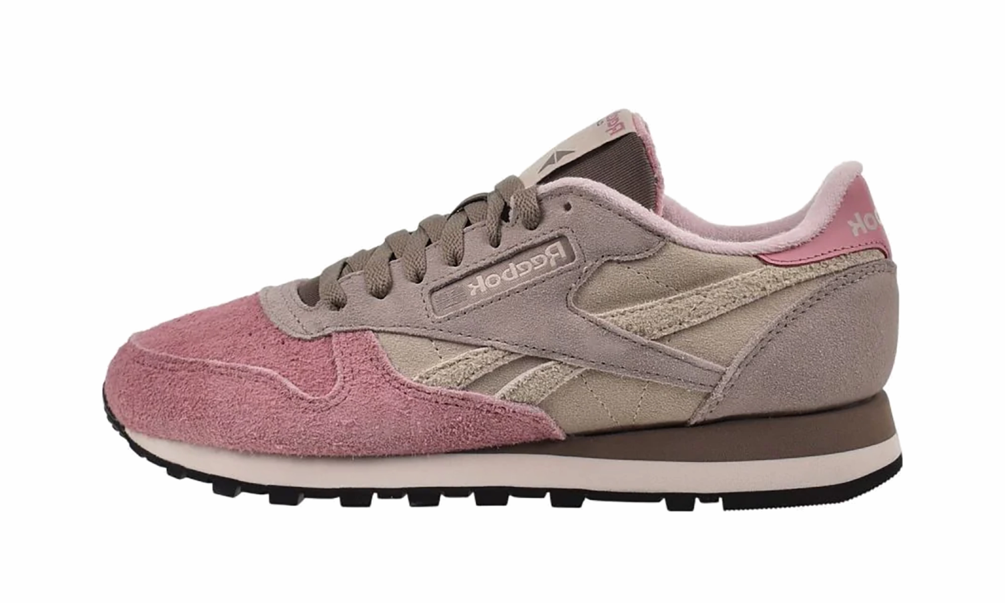 running in a canal area shoes Classic Leather "Sand/Grey/Rose"