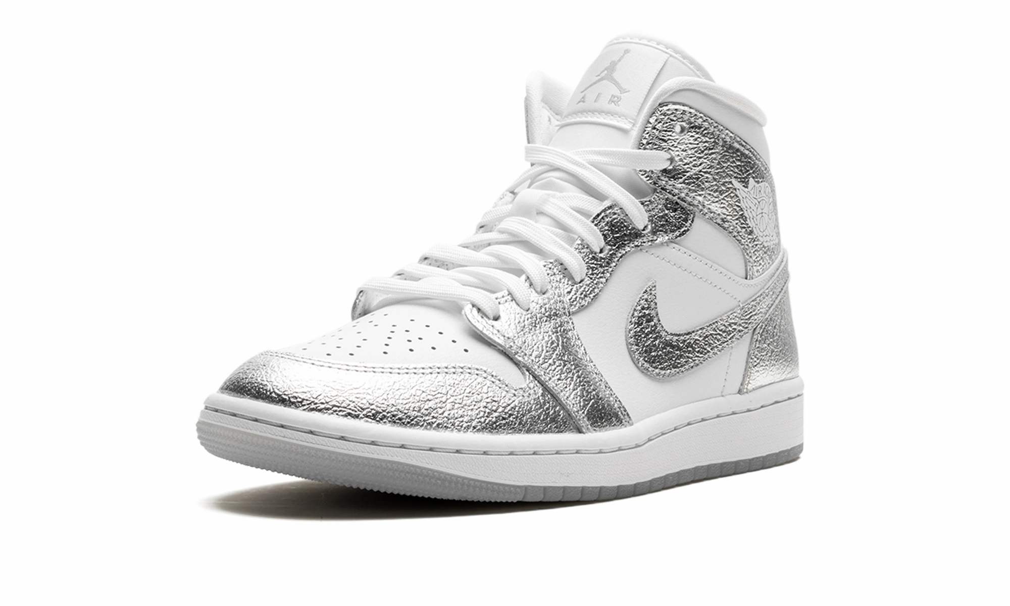 Lightweight Sole Air Jordan 1 Mid SE WMNS "Metallic Silver"