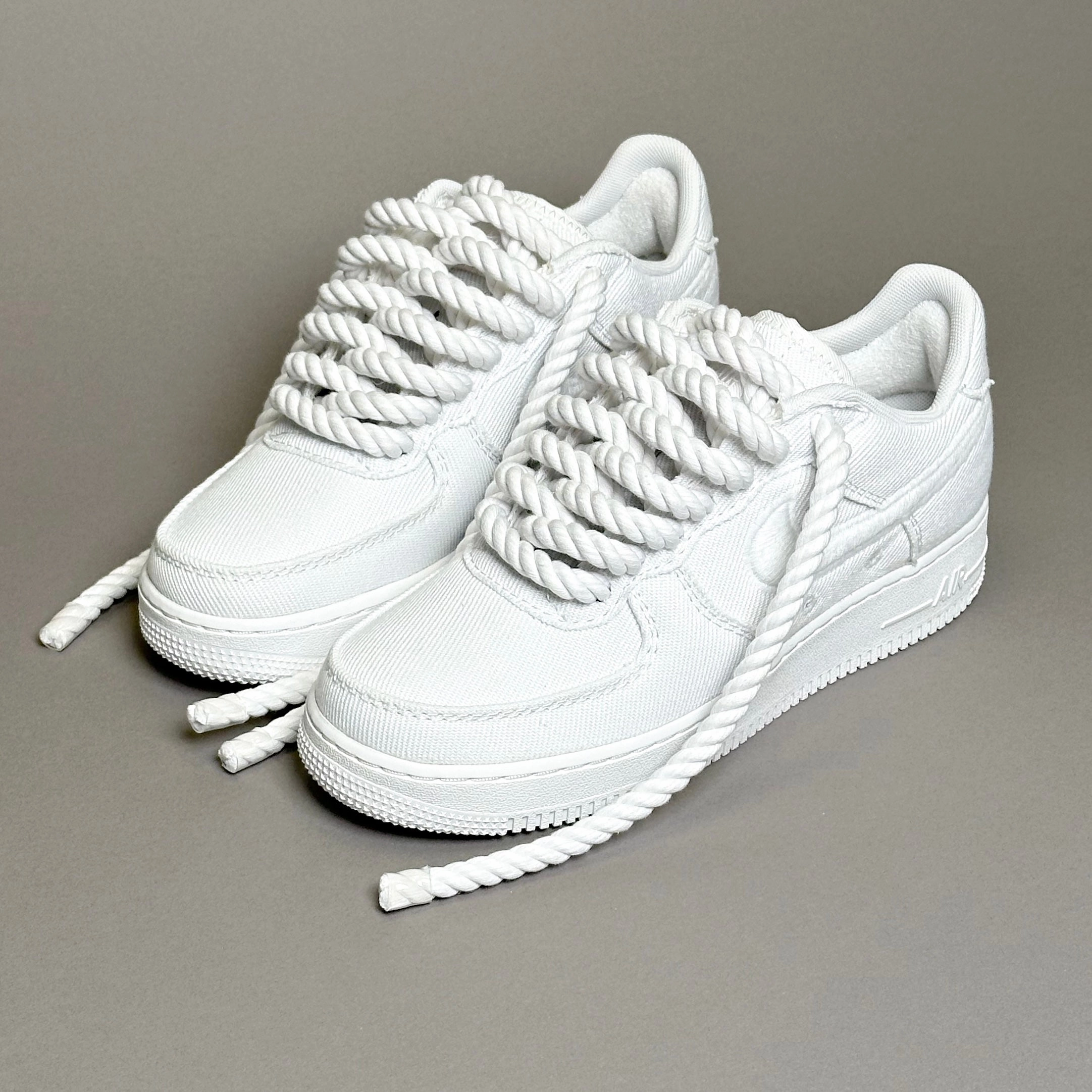 Nike Air Force 1 Canvas Rope Laces White??V2 air pockets