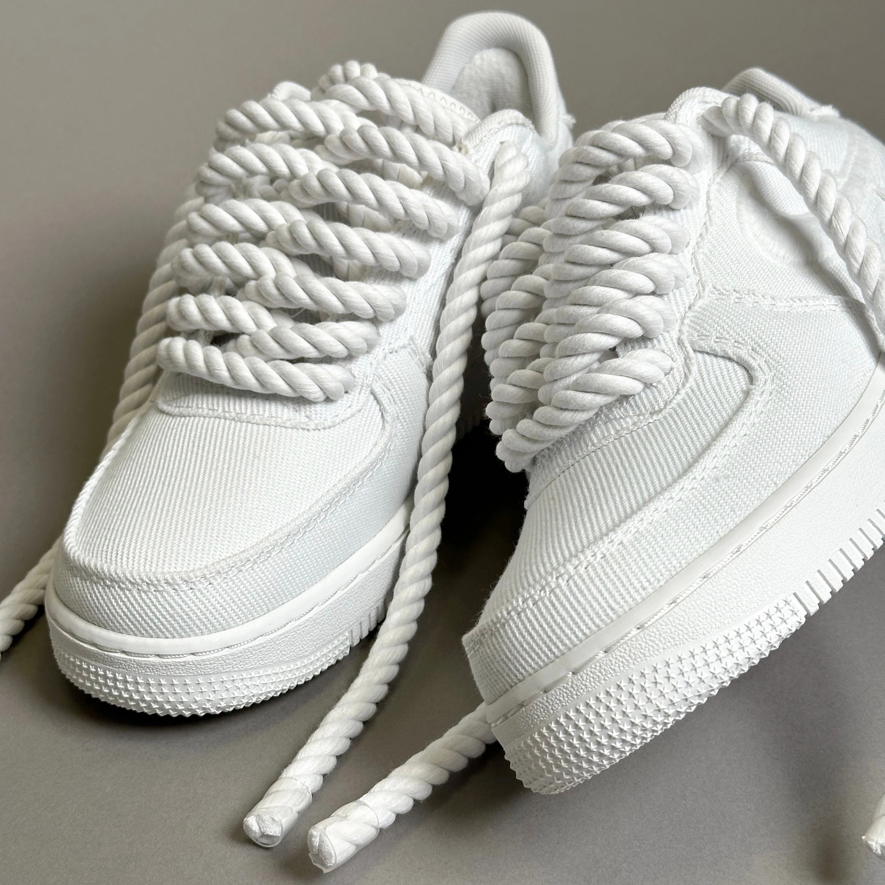 Nike Air Force 1 Canvas Rope Laces White??V2 tight - fitting running shoes long - distance running