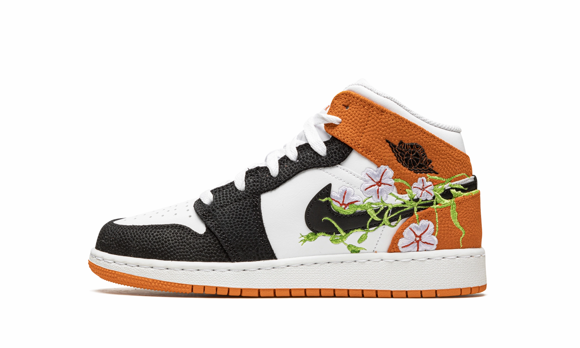 Air Jordan 1 Mid GS "Basketball Blossom" Elastic Fit