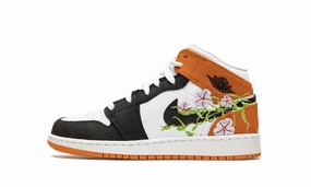Air Jordan 1 Mid GS "Basketball Blossom" Elastic Fit