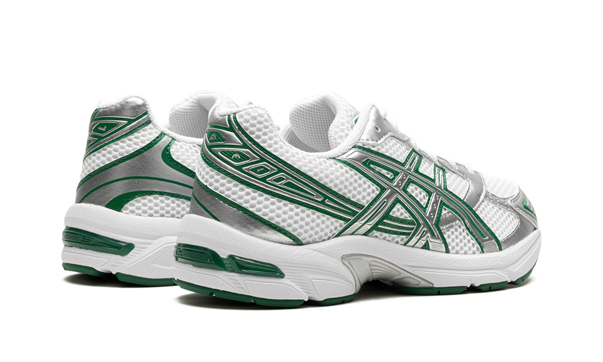 Gel-1130 "White Silver Green" non - perforated - upper shoes