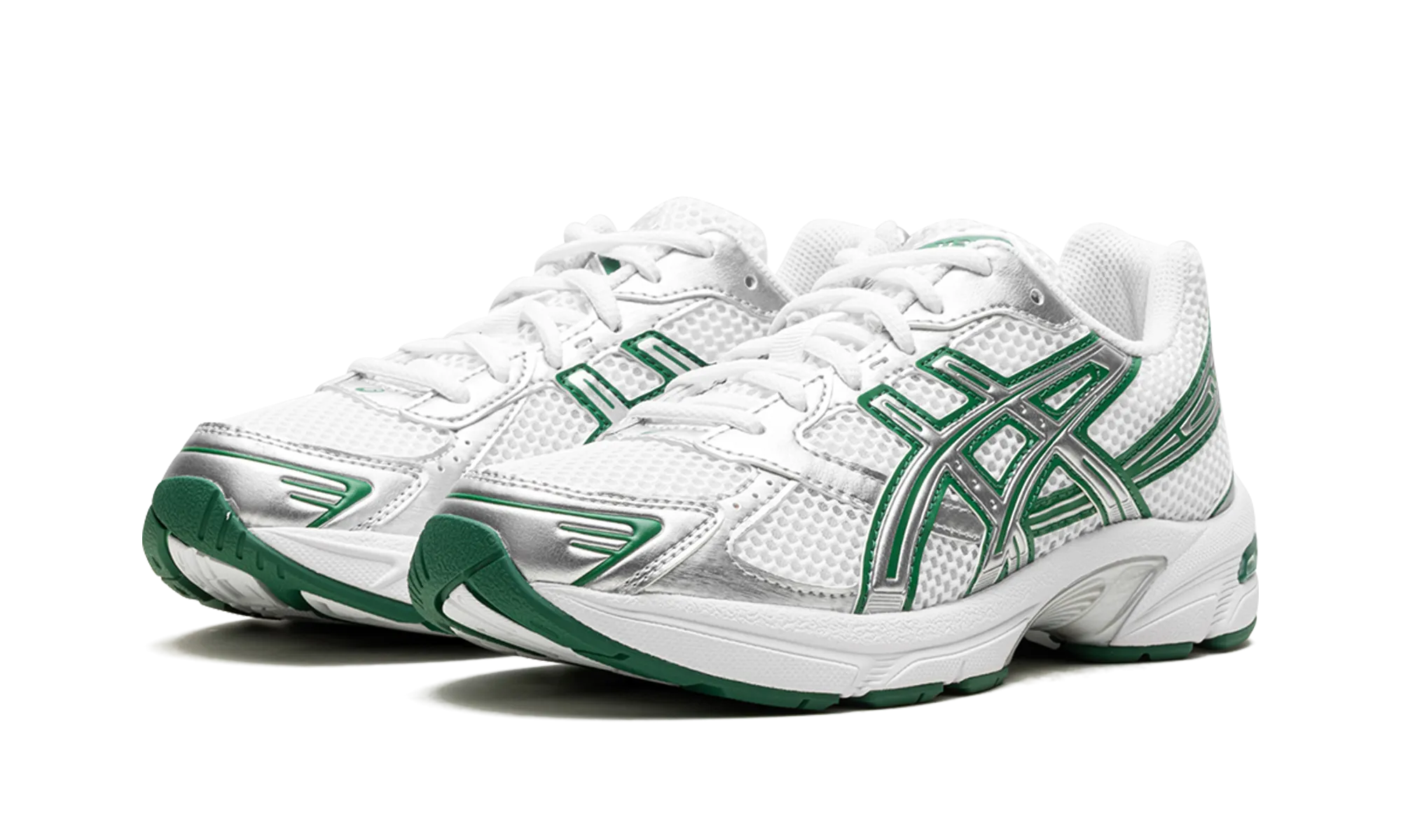 Gel-1130 "White Silver Green" running for fitness heel - support shoes