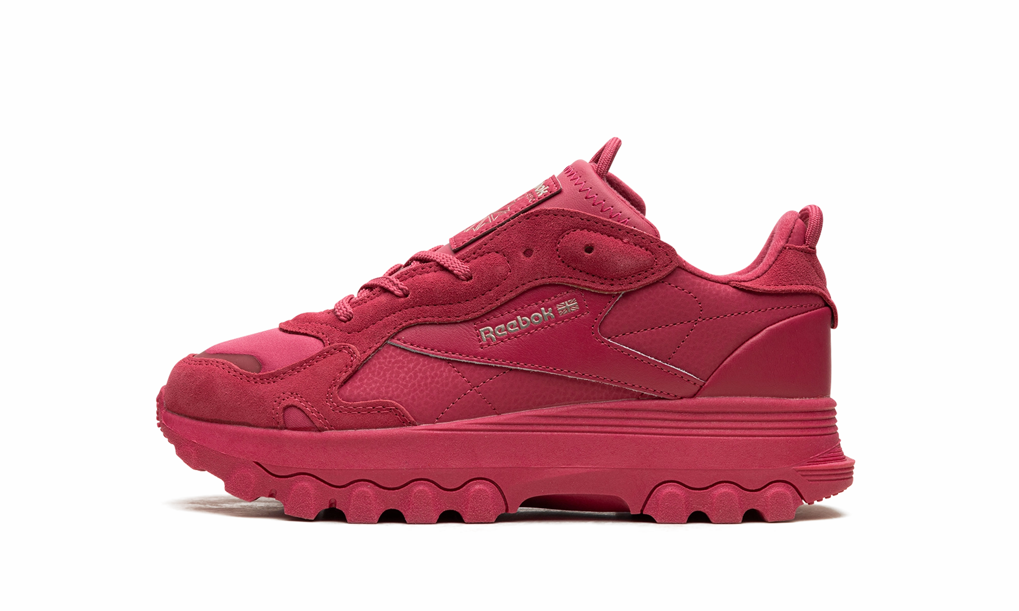 Classic Leather GS "Cardi B Semi Pursuit Pink" running in a trail race shoes Off Road Running