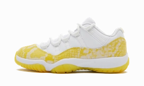 AIR JORDAN 11 LOW WMNS "Yellow Snakeskin" cross - country shoes Muscle - building