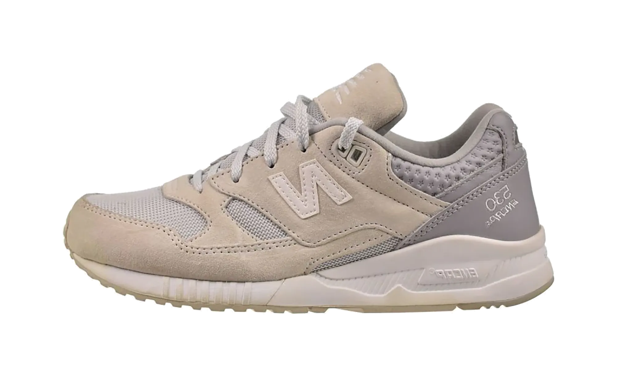 530 "Suede -White" Elastic Fit