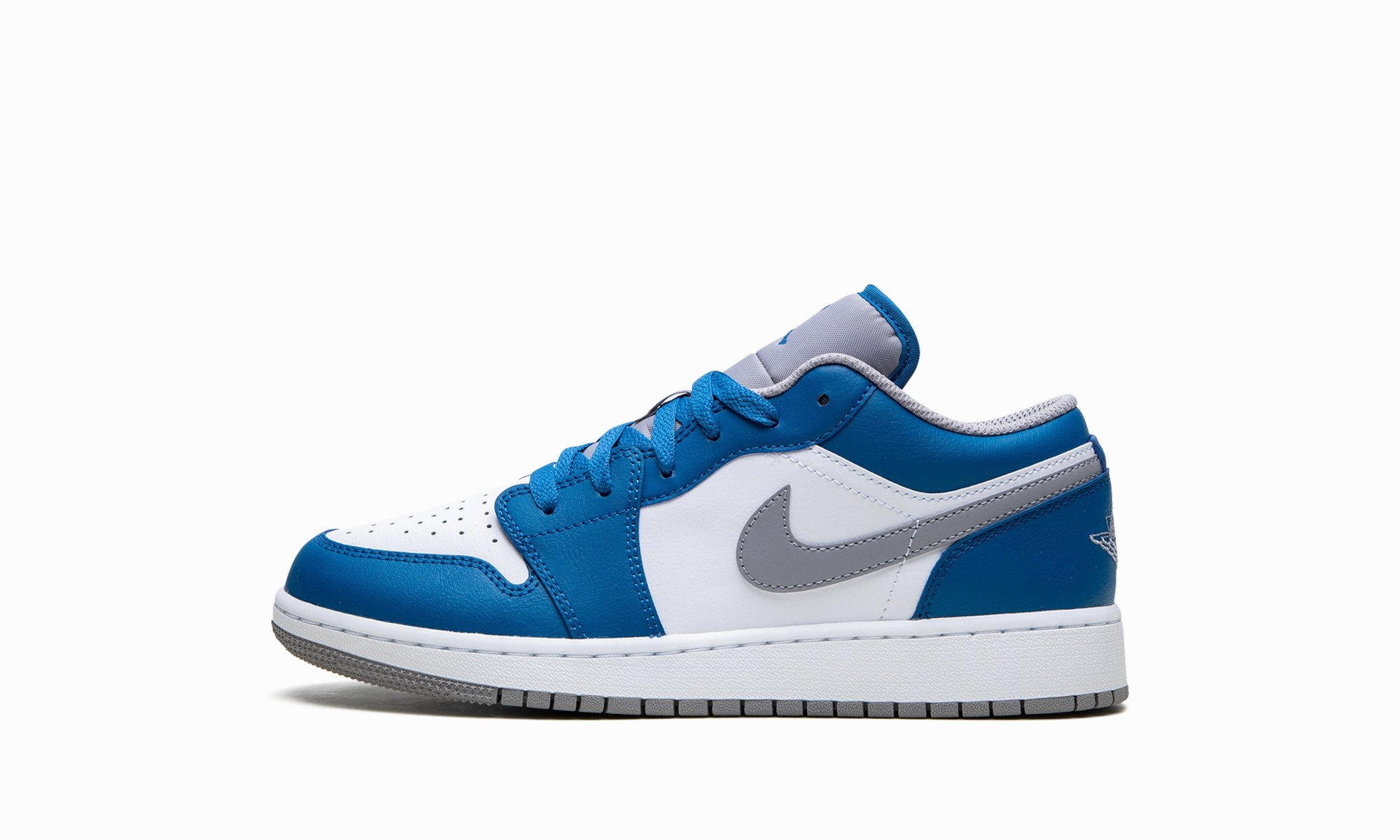 Effortless Fit Off-Road Ready Air Jordan 1 Low GS "True Blue"