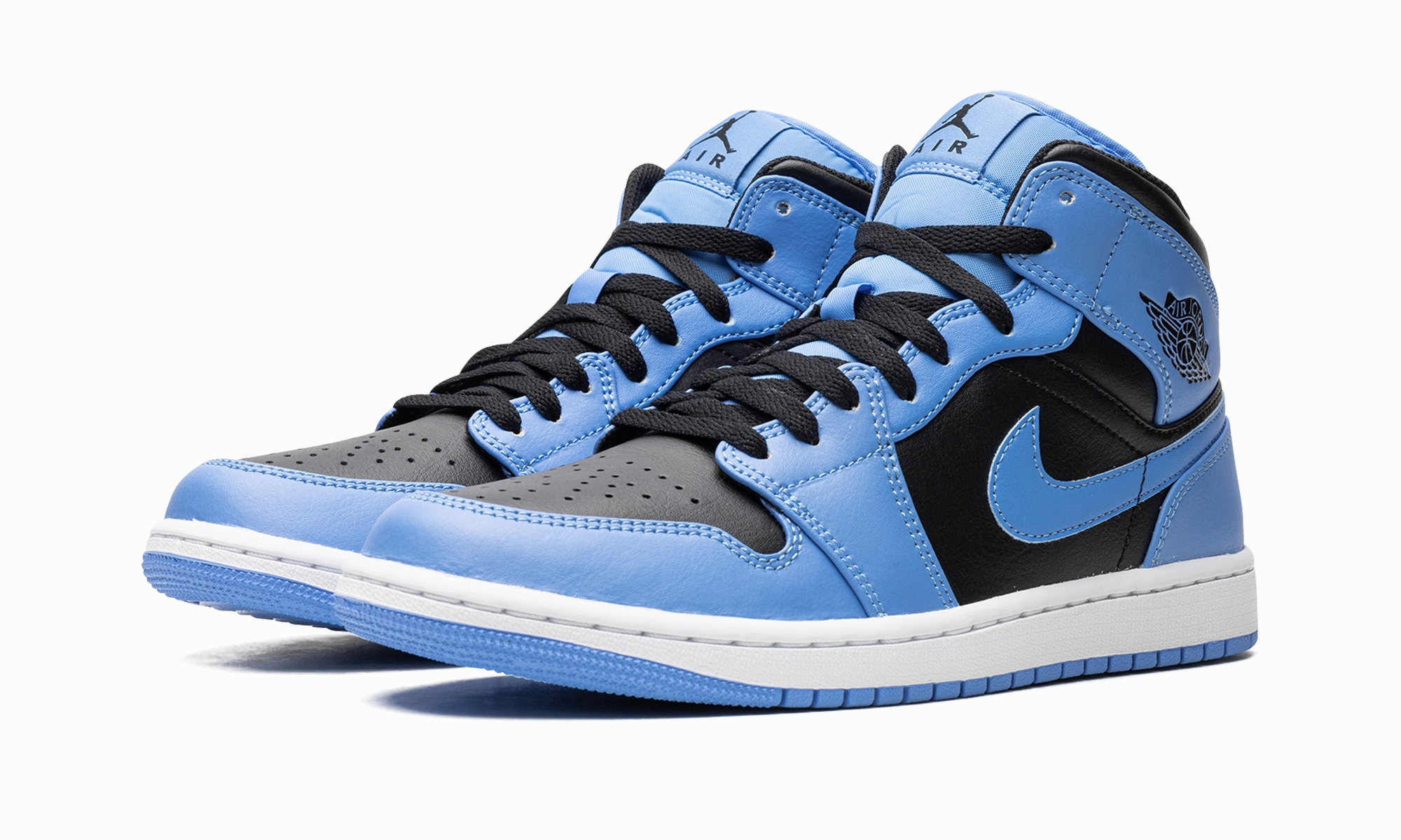 Shock Absorbing warm weather Air Jordan 1 Mid "University Blue Black"