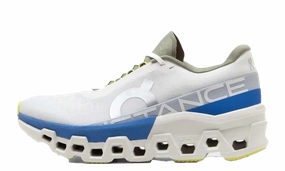 fitness goal achievement running with a gum rubber outsole On Cloudmonster 2 "White Lapis"