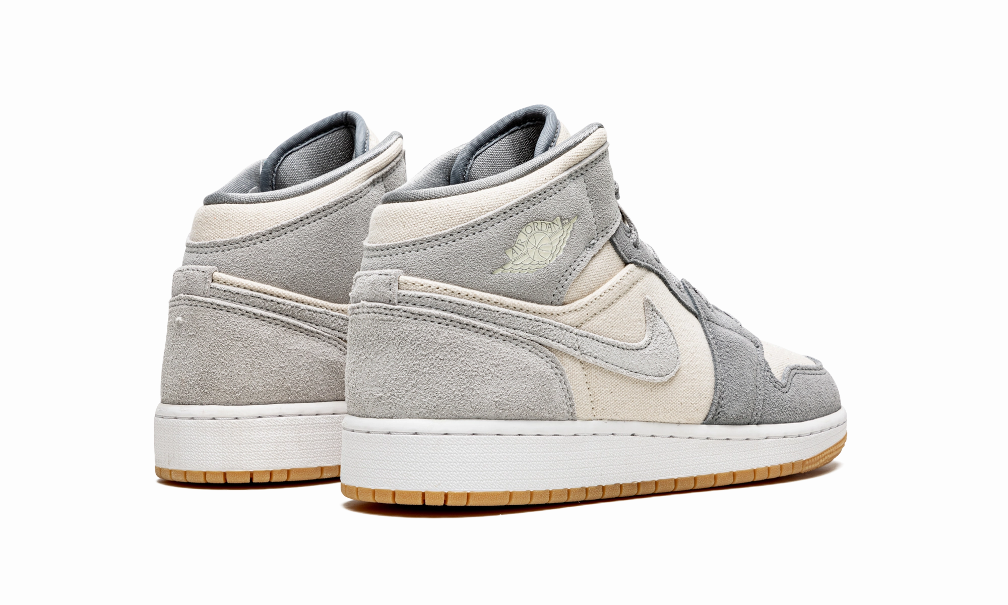 Air Jordan 1 Mid SE GS "Coconut Milk / Particle Grey" Maximum touch