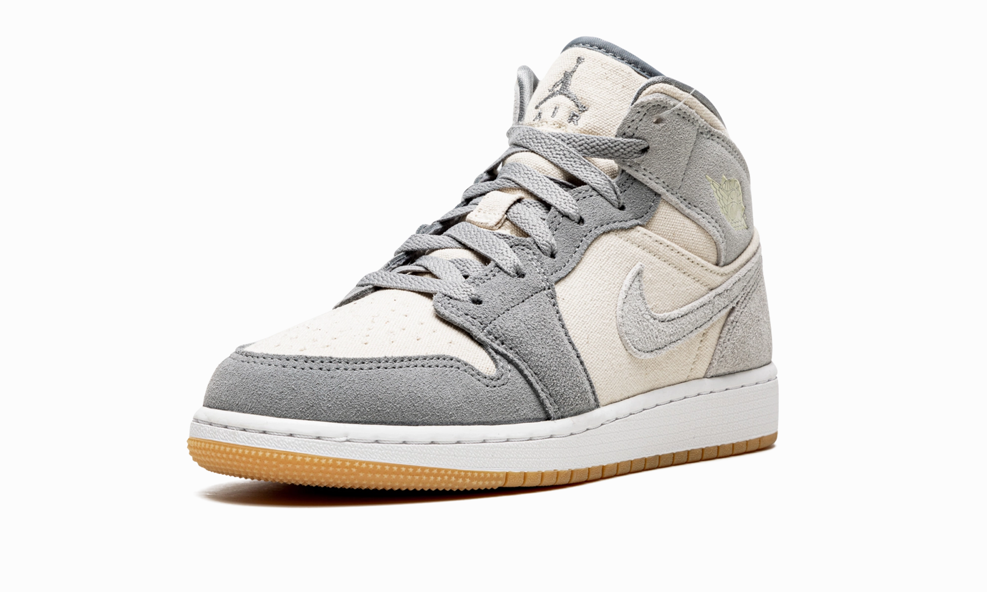 Air Jordan 1 Mid SE GS "Coconut Milk / Particle Grey" Casual Touch