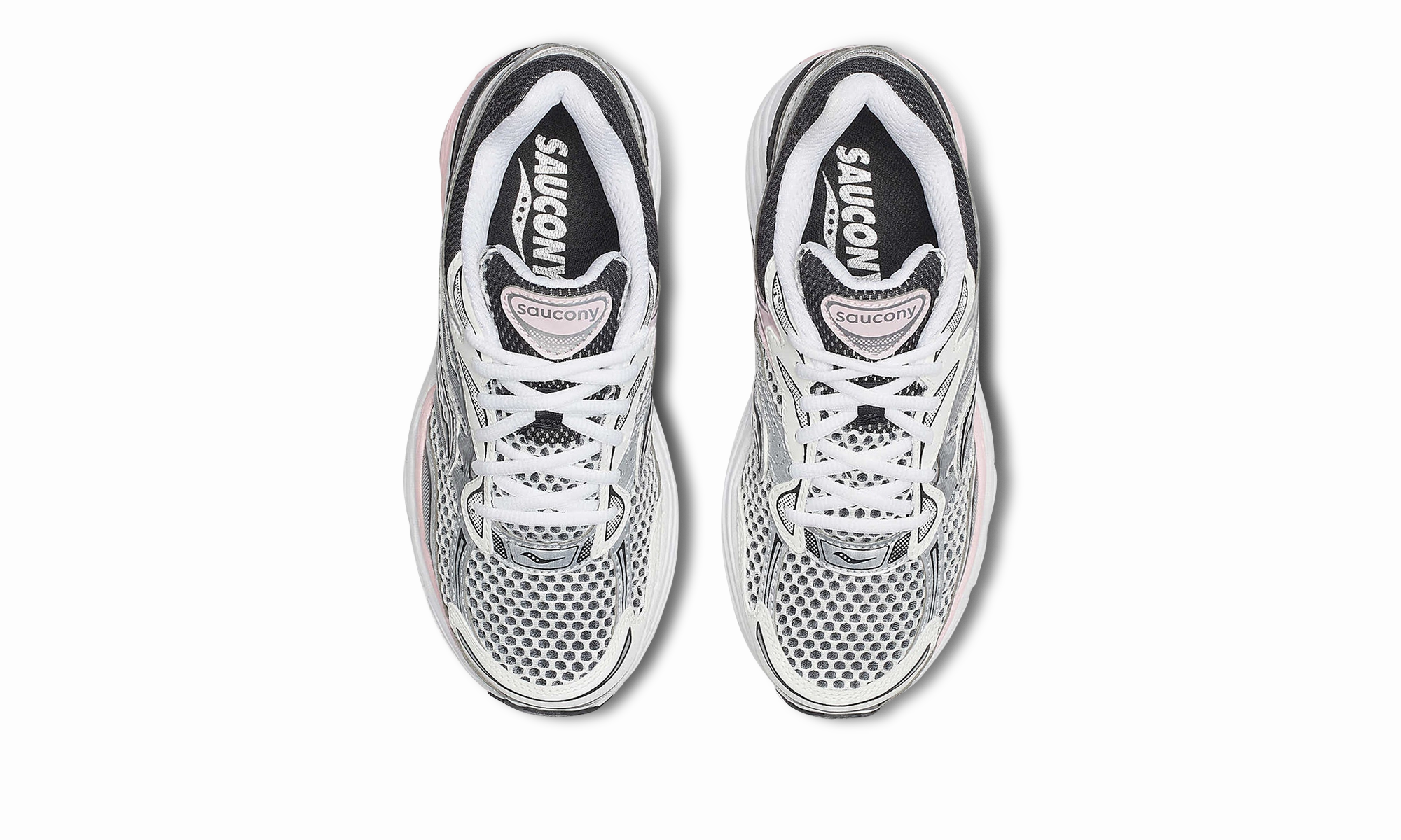 ProGrid Omni 9 "Silver Pink" running in a pedestrian path area shoes travel - friendly shoe perk