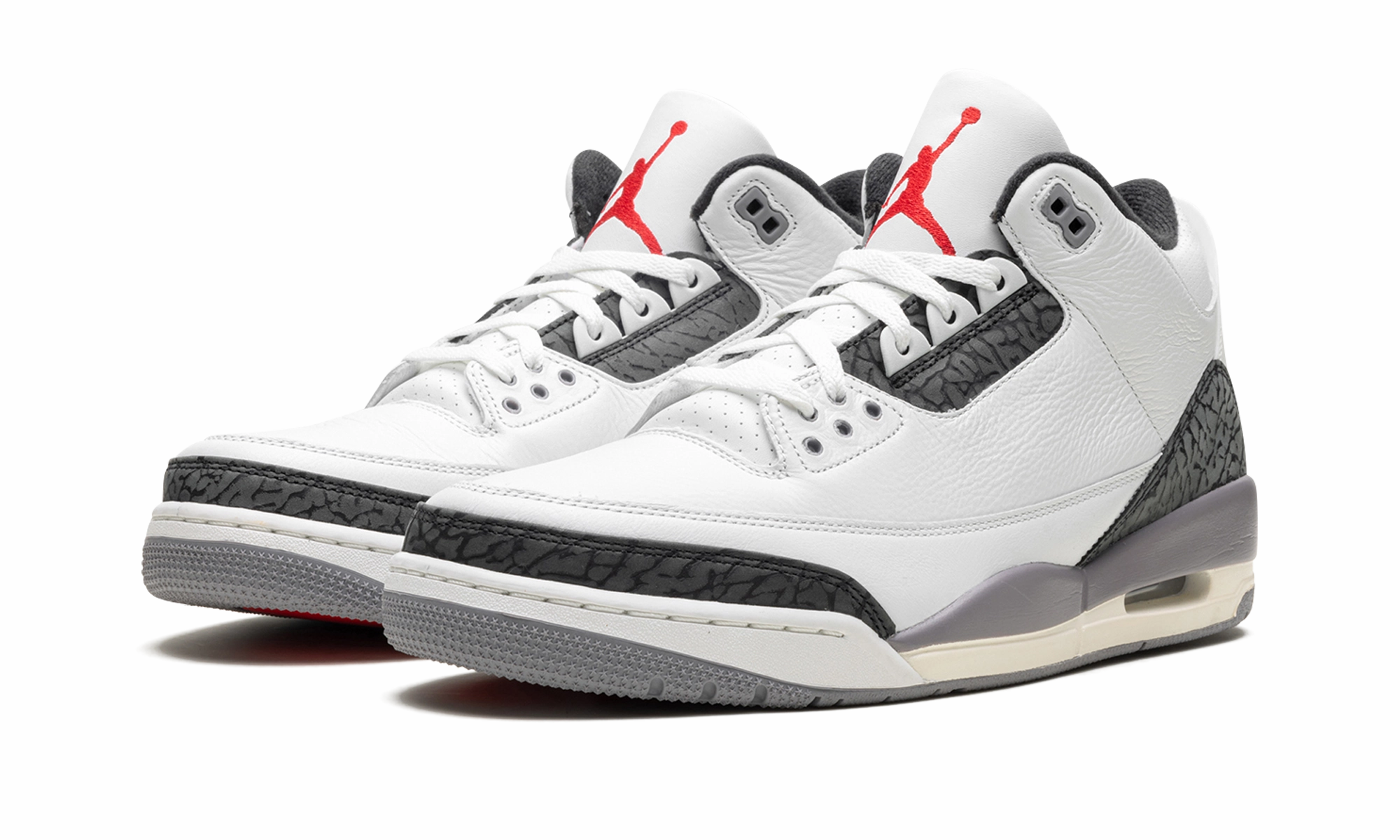 Cushioned Insole Durable Stitching Air Jordan 3 "Cement Grey"