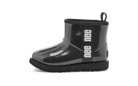 UGG Classic Clear Mini II Boot Black (Kids) Fringe Step