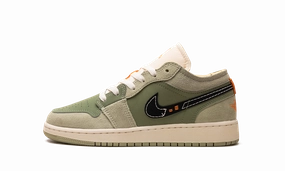 Air Jordan 1 Low Craft SE GS "Light Olive" Running Comfort