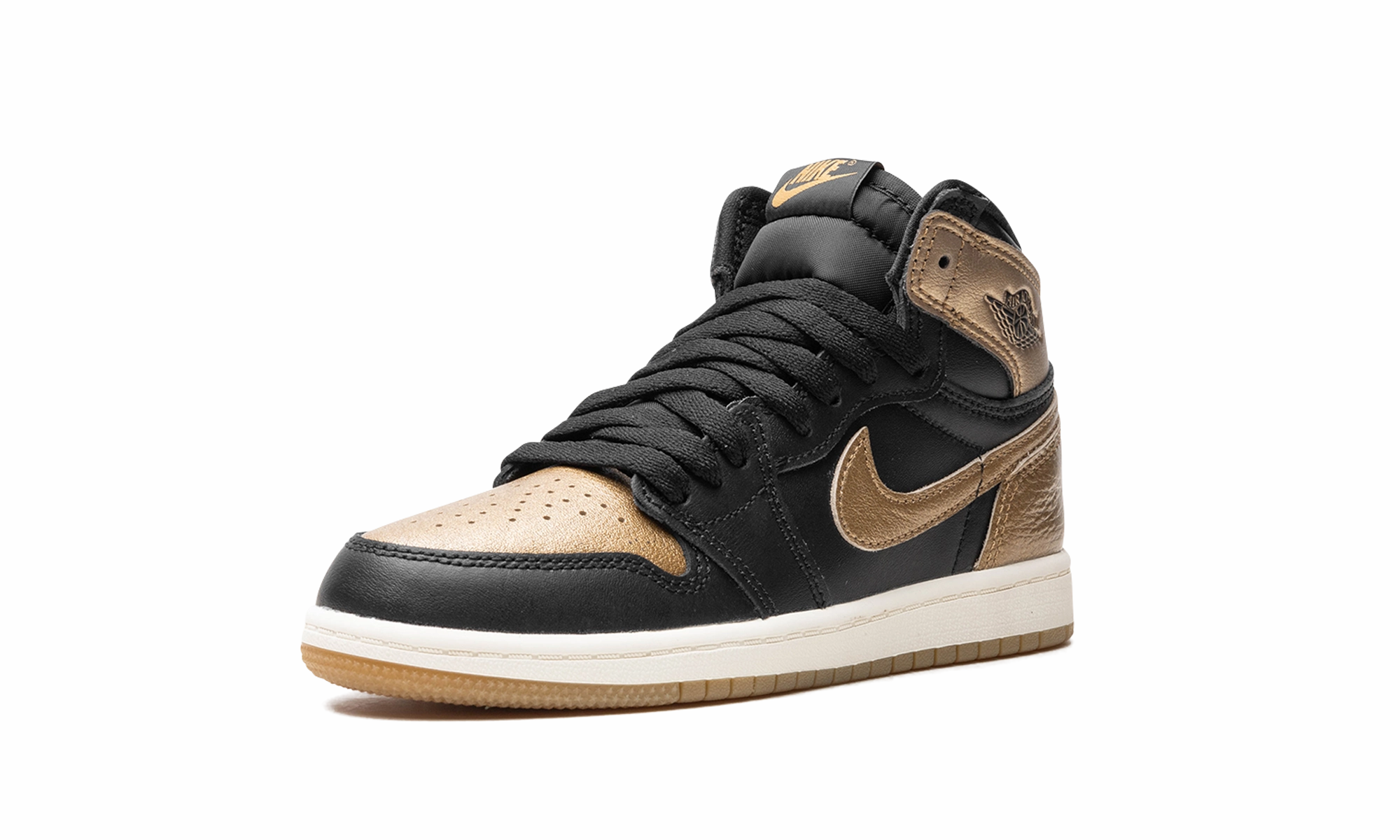 Bold Pattern Sculpted lining Air Jordan 1 PS "Black Metallic Gold"