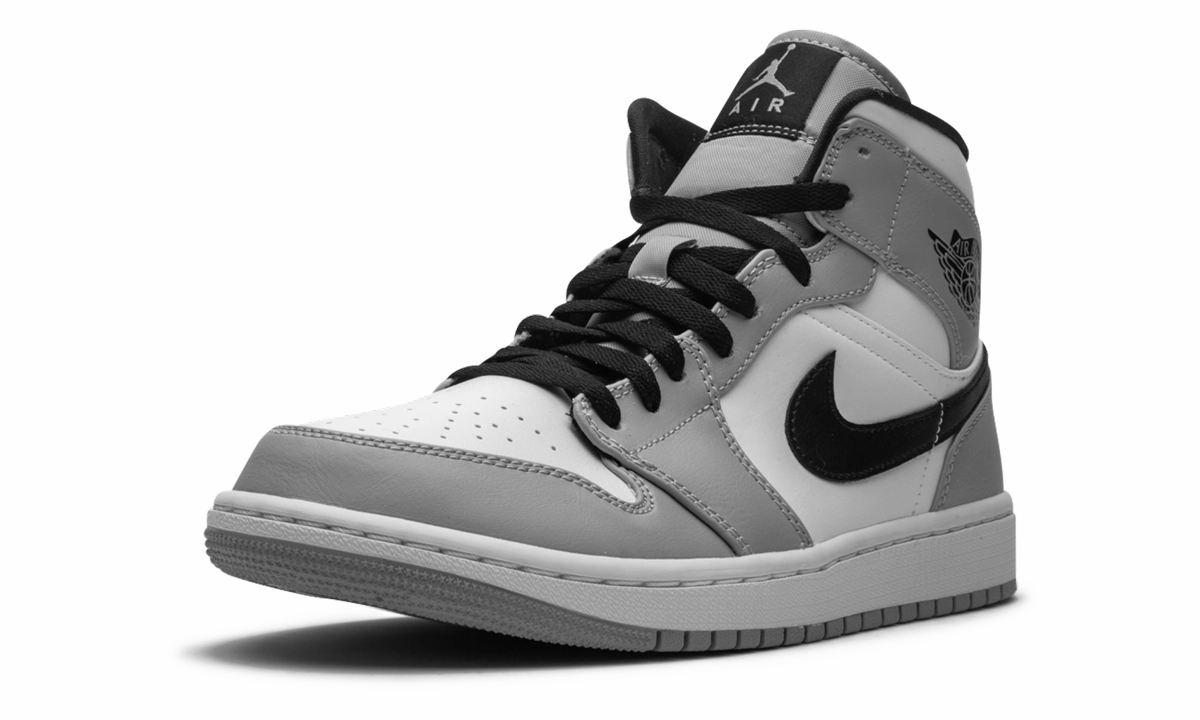 Air Jordan 1 Mid "Light Smoke Grey" Soft Texture Everyday Look