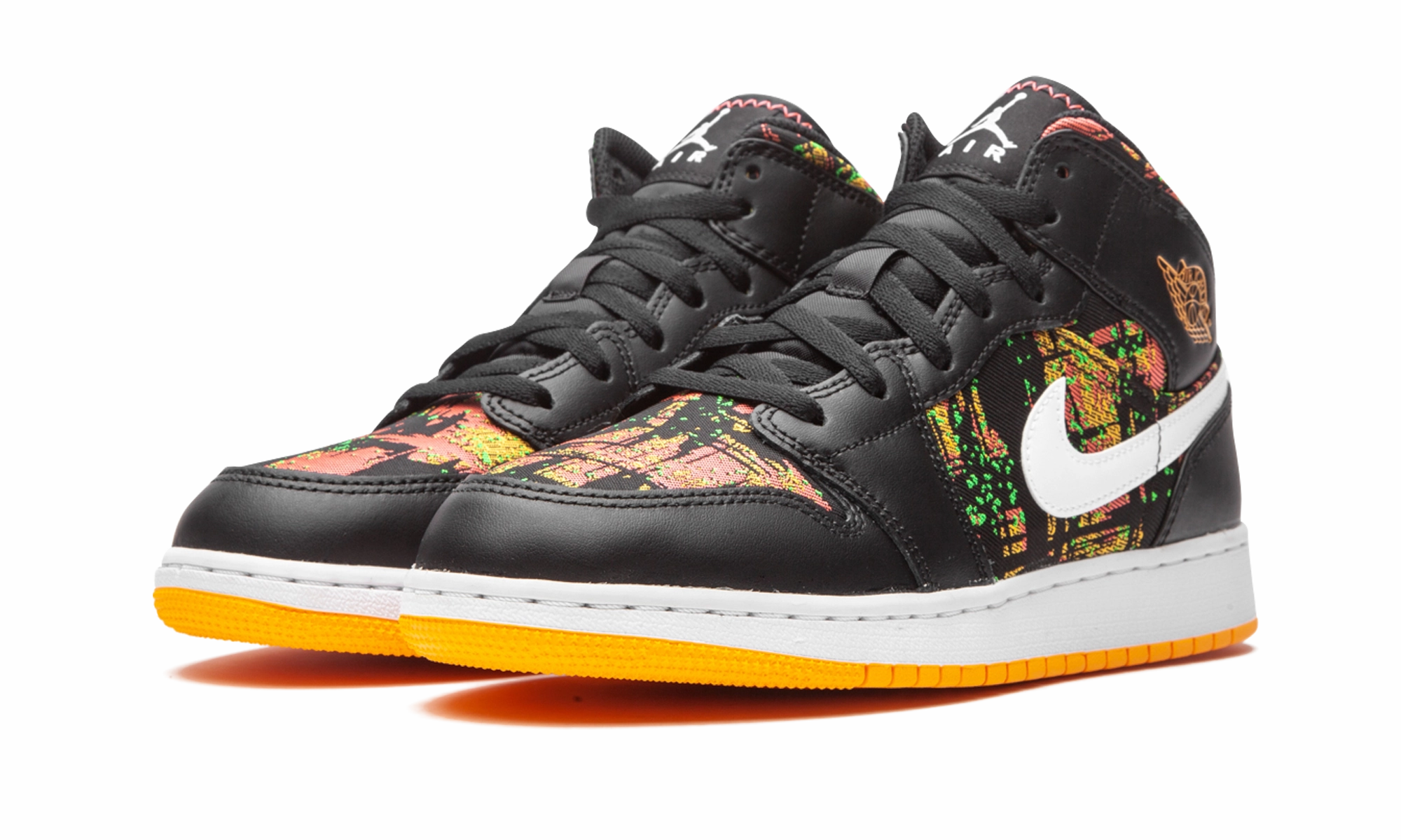 fresh feel Air Jordan 1 Mid GS "Black / Laser Orange"