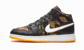 Trend-setting Air Jordan 1 Mid GS "Black / Laser Orange"