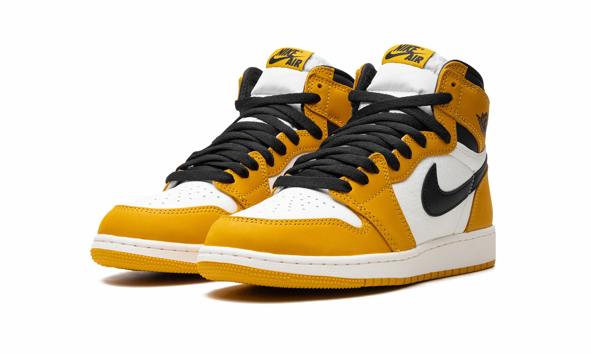 Shock Absorbing Air Jordan 1 Retro High OG GS "Yellow Ochre / Black"