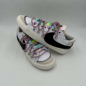 Dr. Martens 1460 Zoom air Nike Blazer Low '77 Jumbo White &amp; Rainbow Over Laces Swarovski Pink"