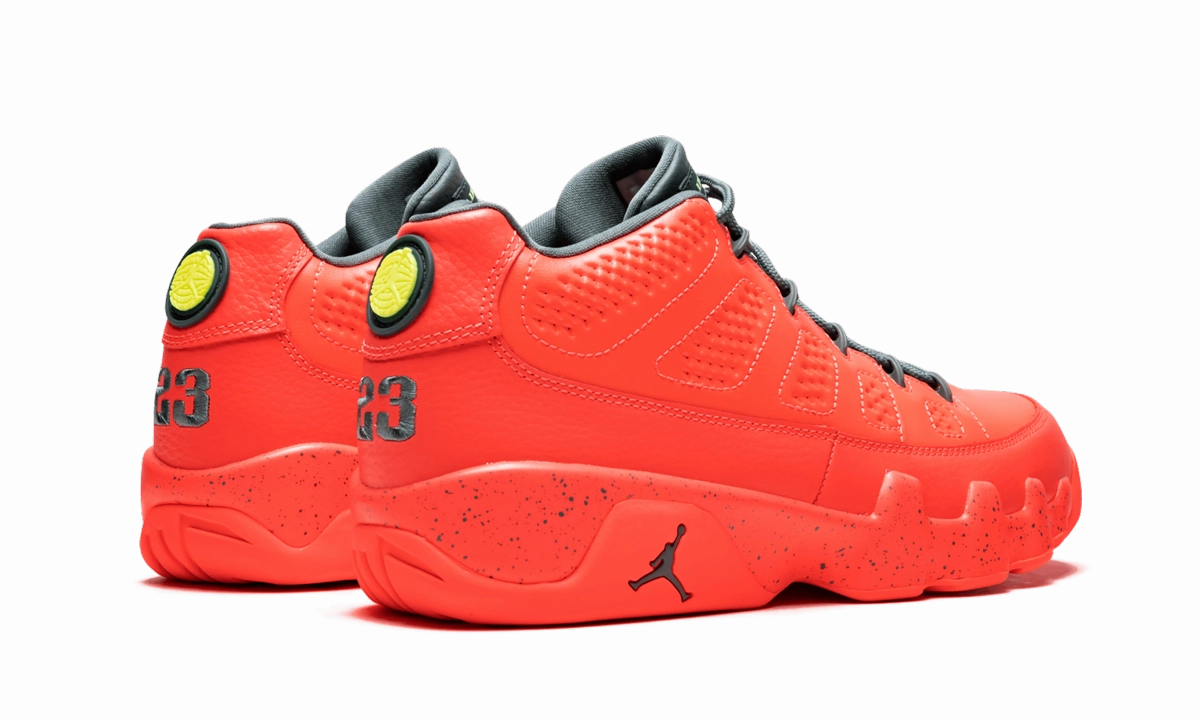 running in famous tracks shoes traction - sole Air Jordan 9 Retro Low "Bright Mango"