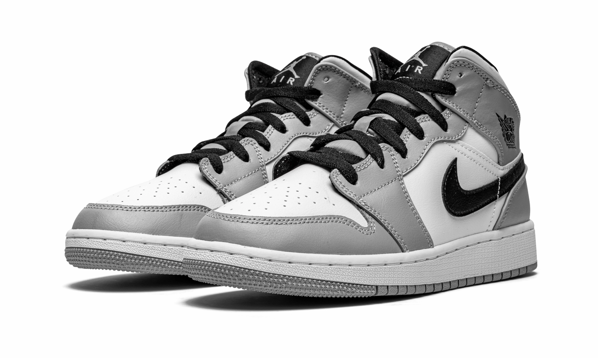 Air Jordan 1 Mid GS "Light Smoke Grey" All Around Seamless performance