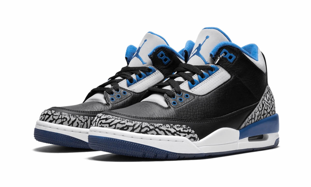Air Jordan 3 Retro "Sport Blue" Breathable mesh