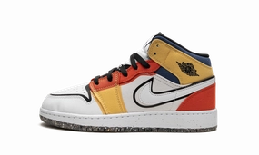 Smooth Form Air Jordan 1 Mid SE GS "Multi-Color Canvas"