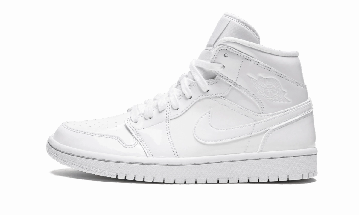 Active Wear AIR JORDAN 1 MID WMNS "Triple White Patent Leather"