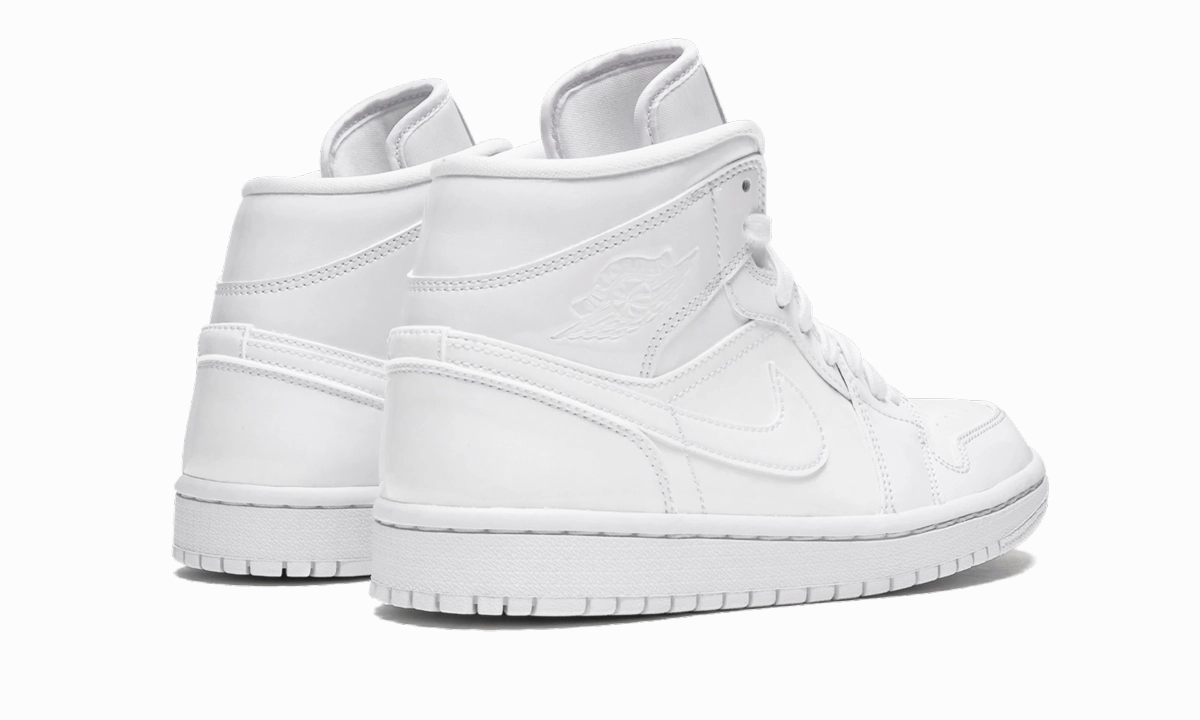 AIR JORDAN 1 MID WMNS "Triple White Patent Leather" Urban Minimal