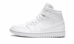 Active Wear AIR JORDAN 1 MID WMNS "Triple White Patent Leather"