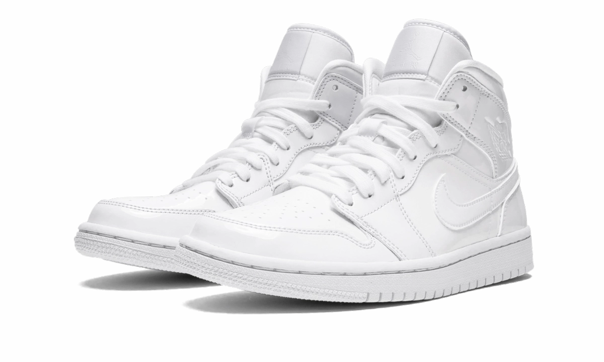 Endurance Sole AIR JORDAN 1 MID WMNS "Triple White Patent Leather"