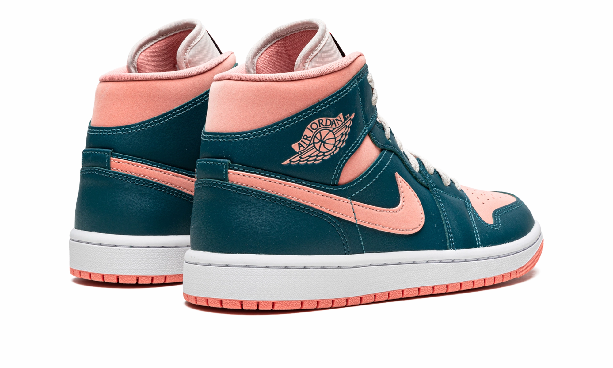 AIR JORDAN 1 MID WMNS "Dark Teal Green" Rubberized Finish Grip tech