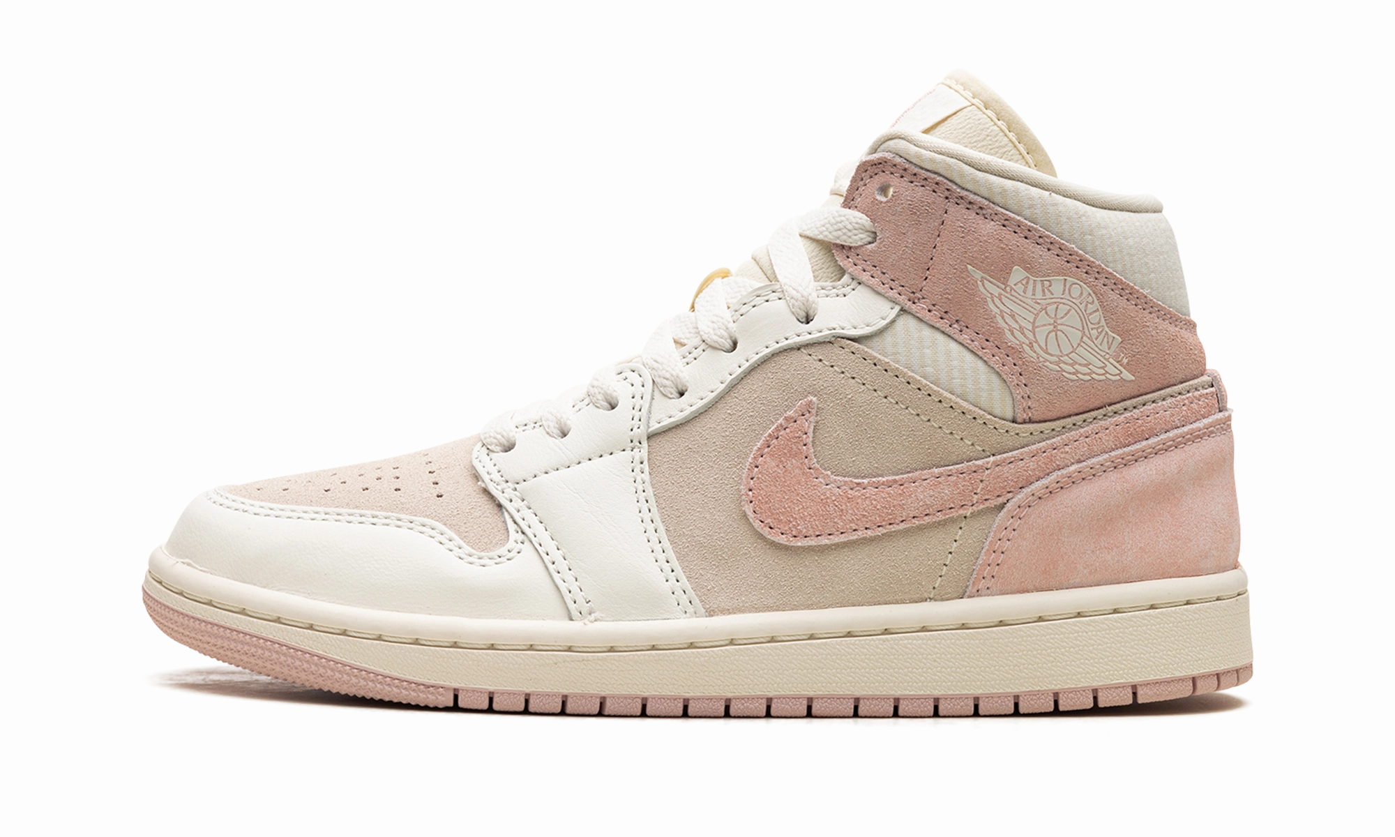 Air Jordan 1 Mid SE WMNS "Coconut Milk / Legend Pink" Smart cushioning