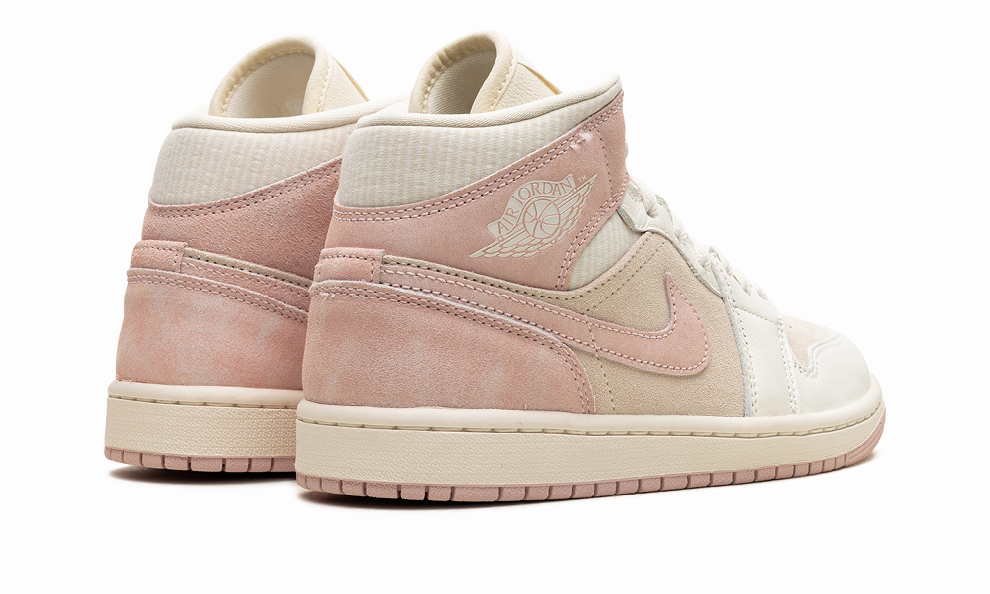 Walk Free Air Jordan 1 Mid SE WMNS "Coconut Milk / Legend Pink"
