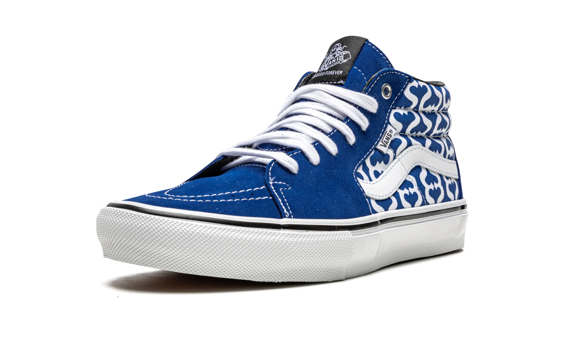 Skate Grosso Mid "Supreme - Monogram S - Royal" Soft White