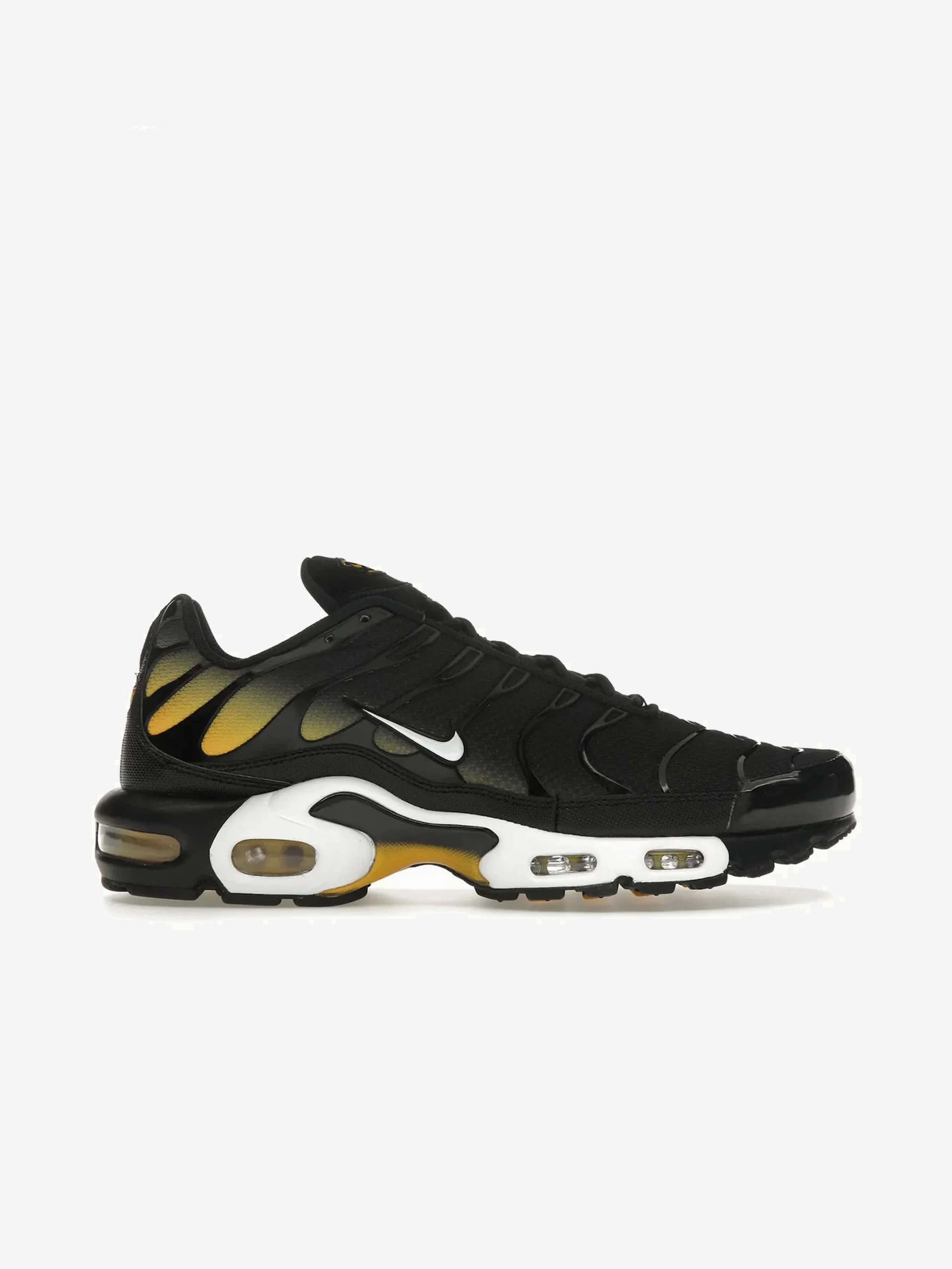 Nike Air Max Plus Black University Gold White running for endurance Noon