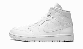 Cushioned Feel Athletic Look AIR JORDAN 1 MID WMNS "Triple White 2022"