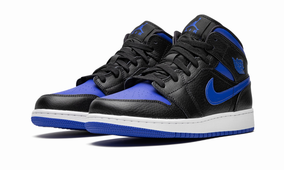 Air Jordan 1 MID GS "Black Royal" Fashion Comfort Everyday Ease