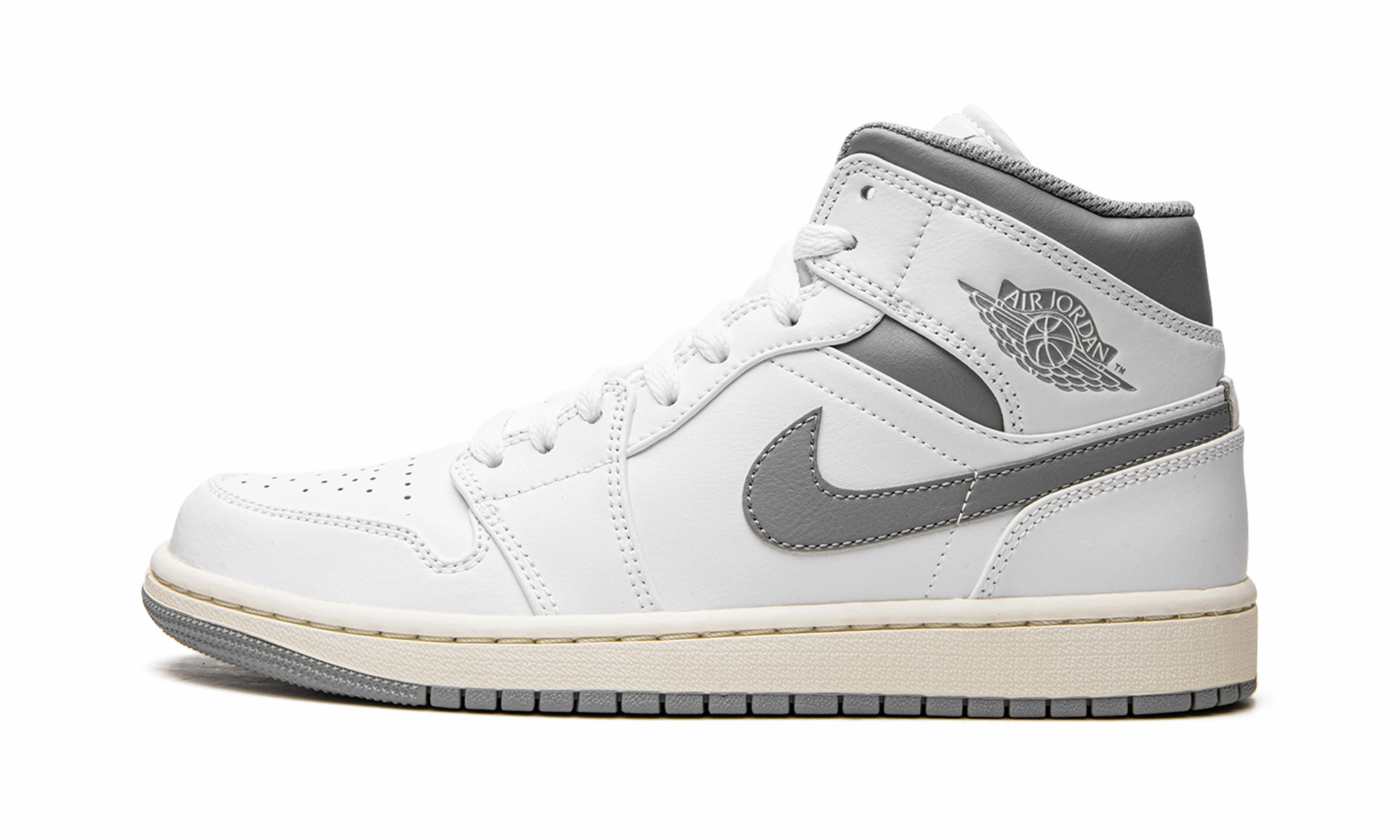 Fresh Walks Air Jordan 1 Mid "White / Stealth Grey"
