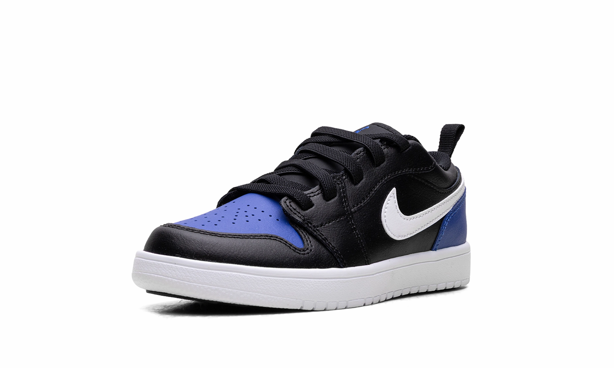 Foot alignment Jordan 1 Low ALT PS "Black Game Royal White"