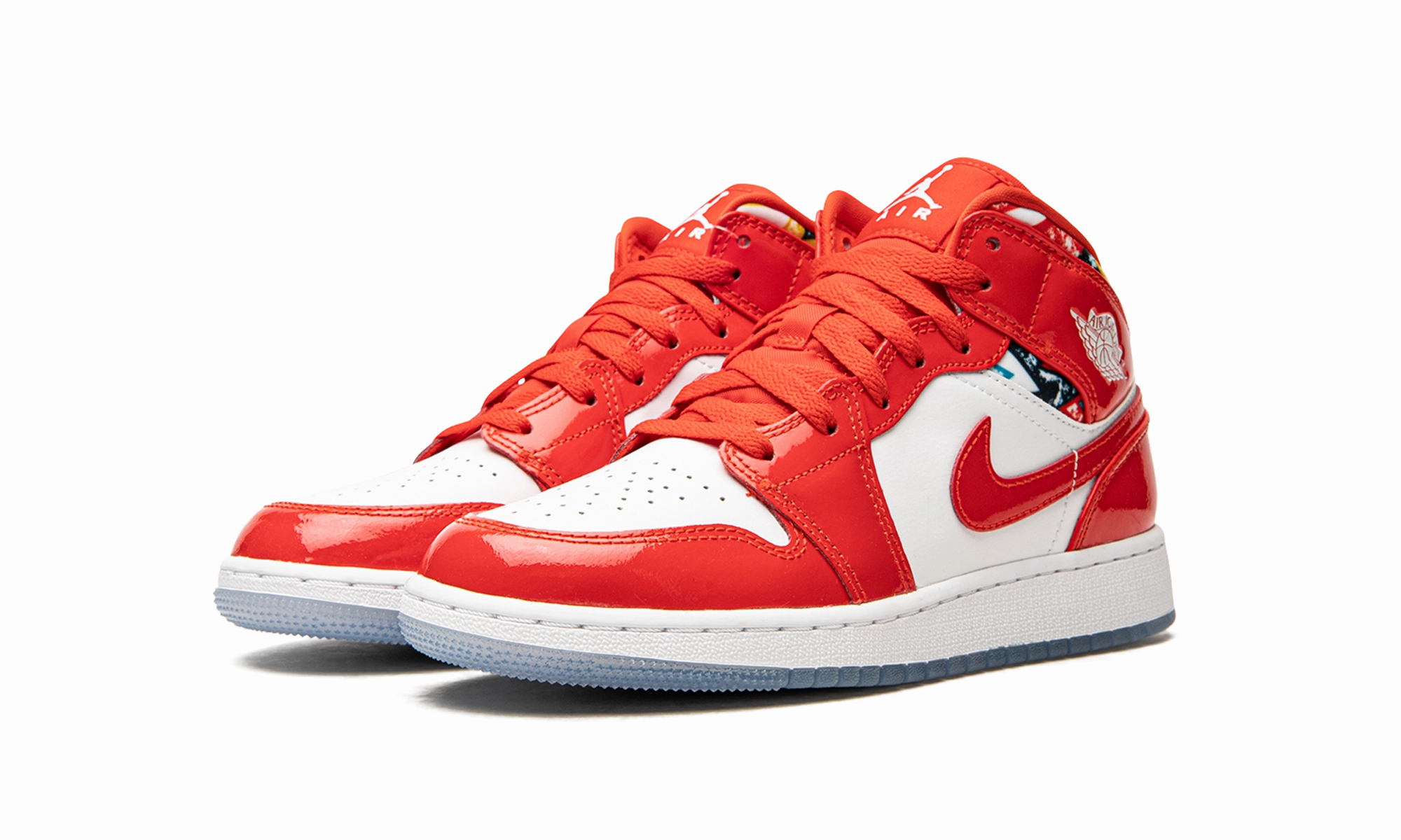 Athletic Apparel Air Jordan 1 Mid SE GS "Barcelona Sweater Red Patent"