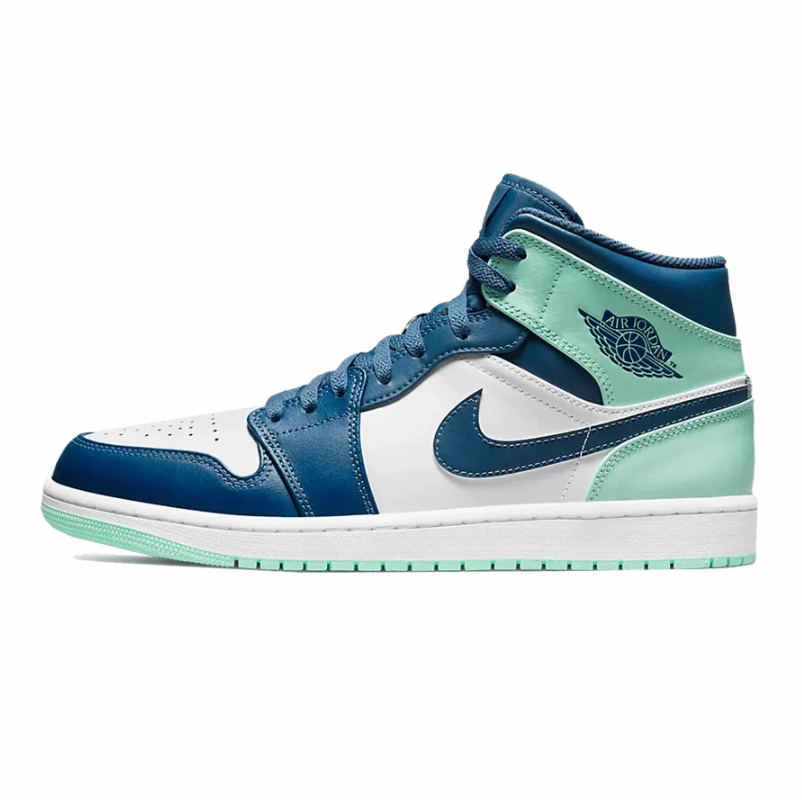 Air Jordan 1 Mid Blue Mint water - resistant running shoes neutral - arch - feature shoes