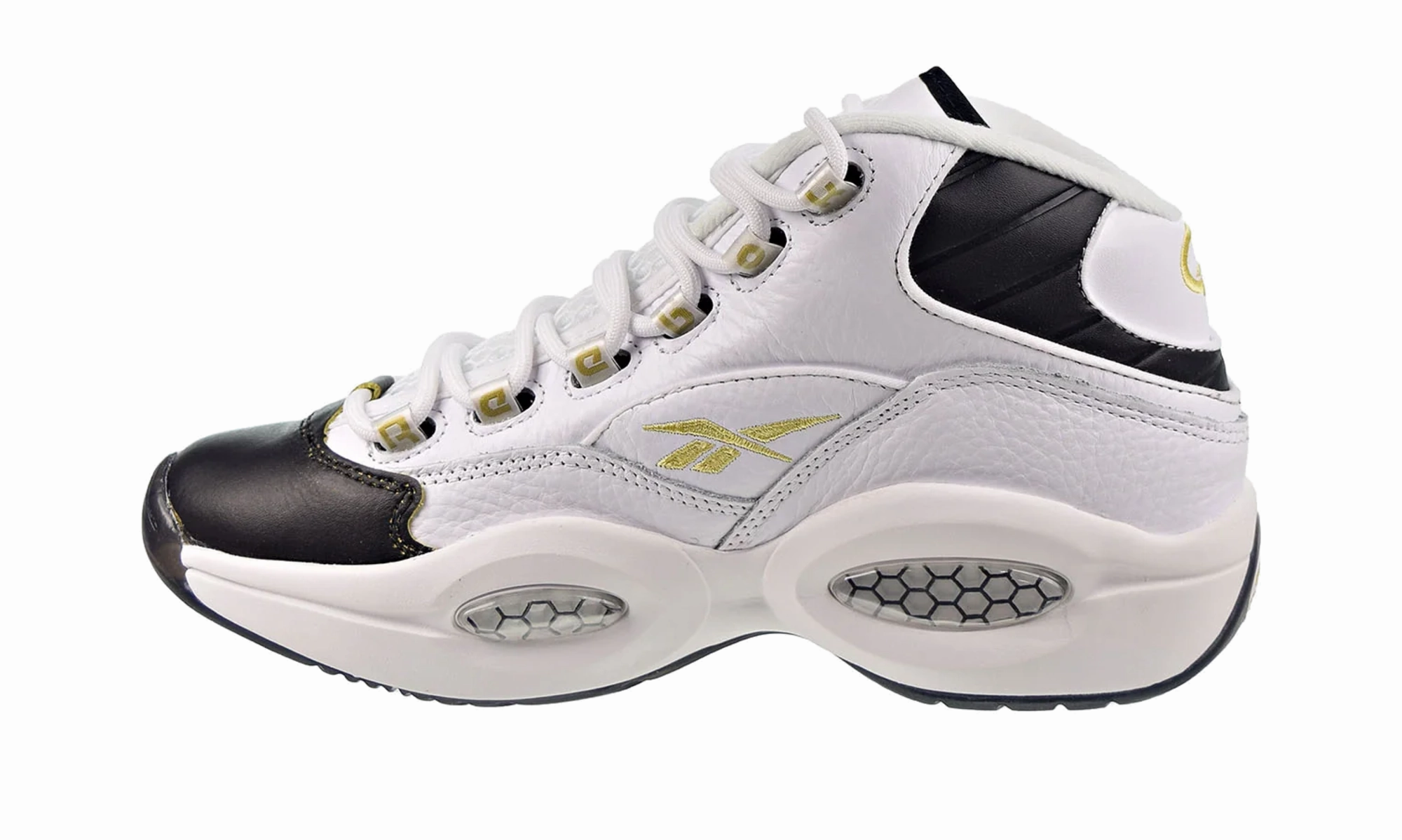 Question Mid " Toe" "White/Black/Gold" Award-winning design