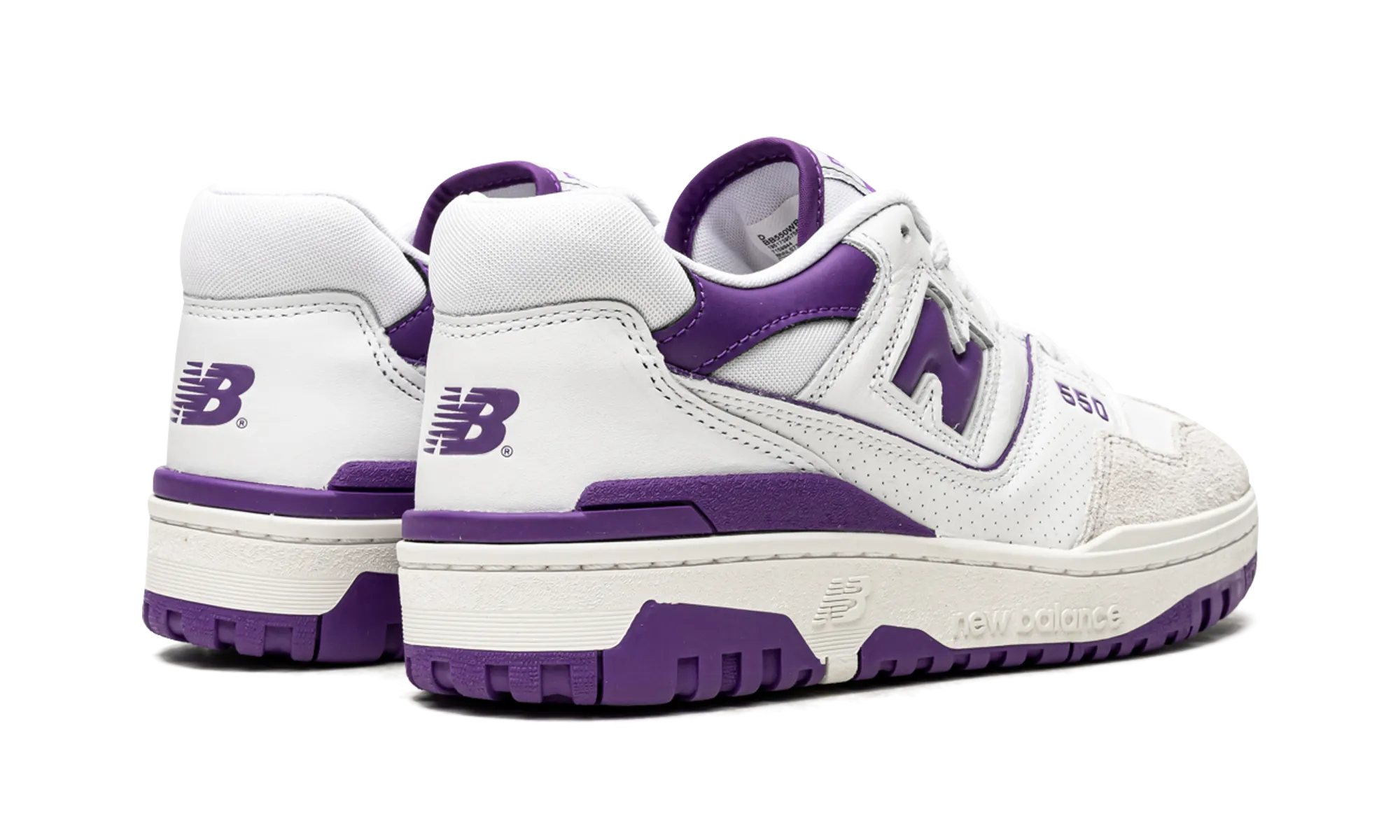 retro look running in a zip line area shoes 550 "White / Purple"