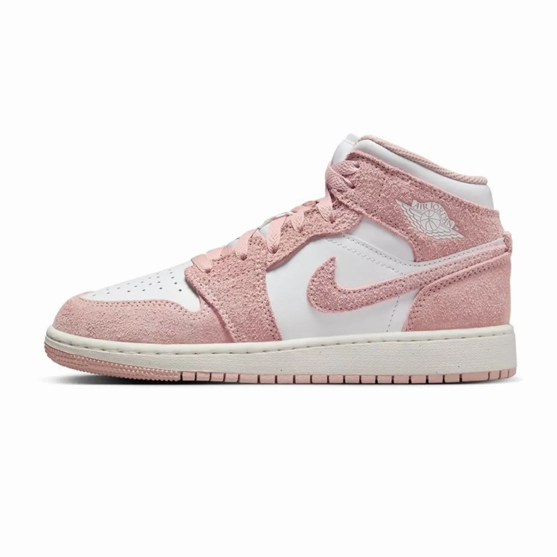 outdoor - friendly running shoes Suede Jordan 1 Mid SE Legend Pink (GS)