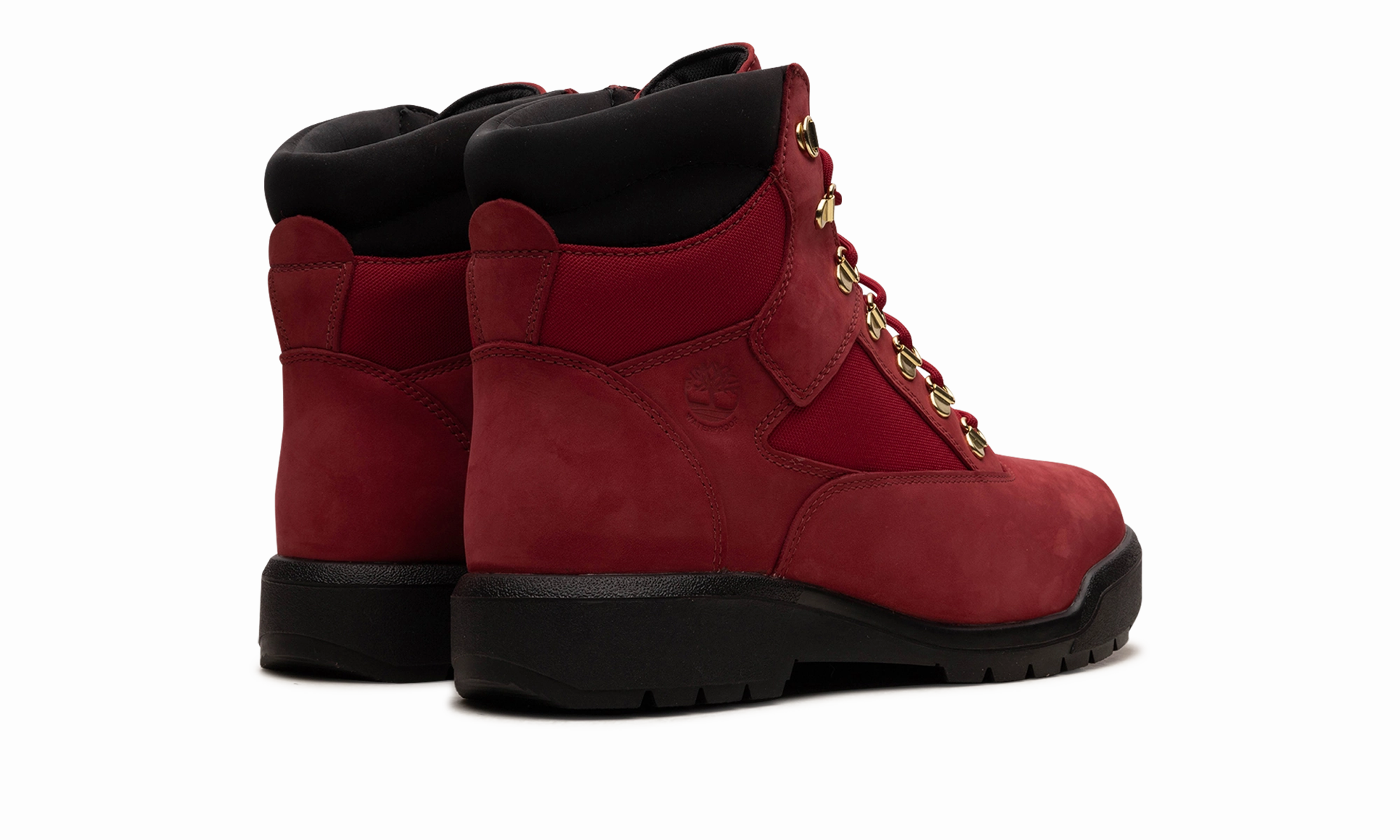 6 Inch Field Boots "Dark Red" Comfortable Stretch Strong Sole